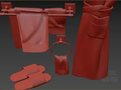 Decorative Bathroom Set  3D model