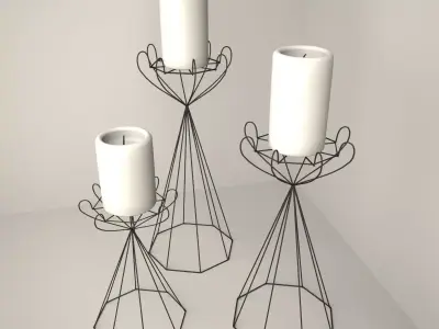 Candle holder 3D model 14