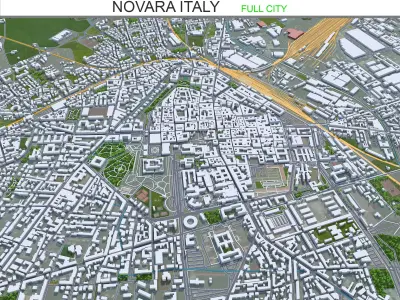 Novara Italy Low-poly 3D model