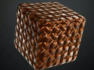 Shiny Brown Metal Sci-Fi PBR Seamless Texture