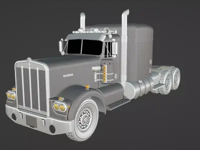 Kenworth W900A Low-poly 3D model