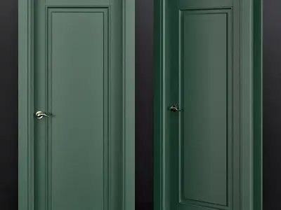Door wooden low poly 3d model Low-poly 3D model