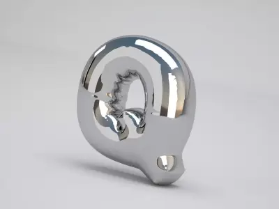 Q Balloon Silver 3D model
