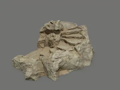  Ladder Ruin Low-poly 3D model