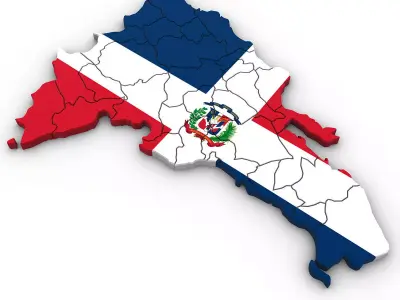 3d Political Map of the Dominican Republic 3D model
