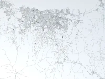 Managua Road Network and Streets 3D model