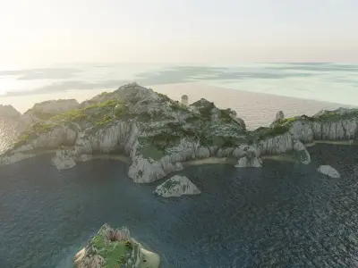 Island Terrain 3D model