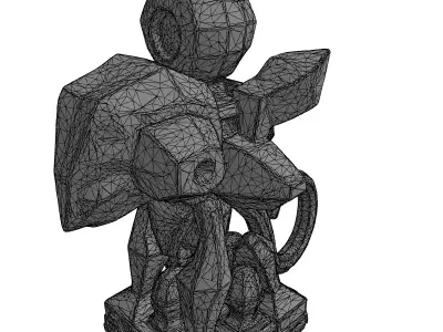 SciFi Mecha Creature Robot Low-poly 3D model