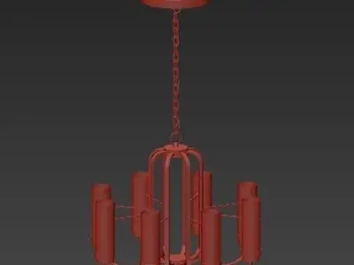 zamok light chandelier 3D model