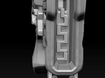 Sci-fi musket 3d print 3D print model