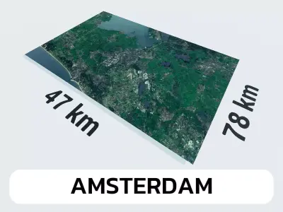 Amsterdam Netherlands City Landscape 3D Model 3D model