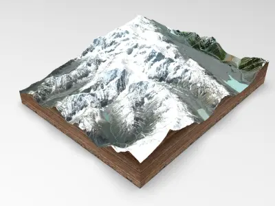 Mountain landscape 3D model 12