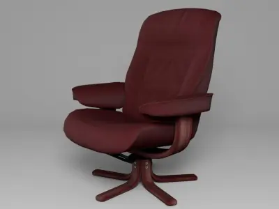 Comfy chair Low-poly 3D model