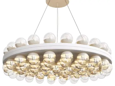 Eddy Light Chandelier Double Plate Low-poly 3D model