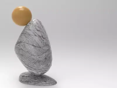 Tone Table Lamp Low-poly 3D model