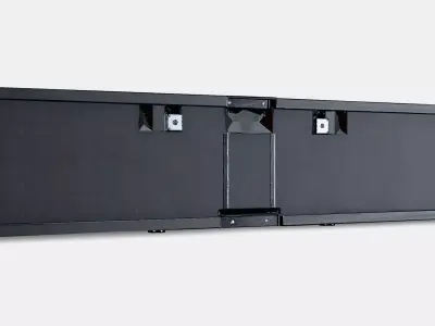 BESTA TV bench with doors 6 Low-poly 3D model
