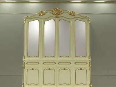 closet ornate wardrobe 3D model