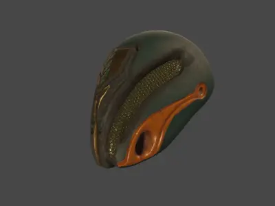 Sci-fi Helmet  Low-poly 3D model purchase
