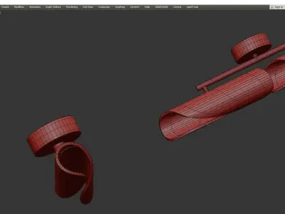 DELINA WALL Low-poly 3D model