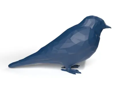 Swallow Low Poligonal Low-poly 3D model