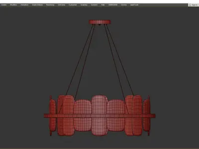 Vitre Circular LED Pendant Low-poly 3D model