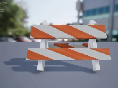 City blockade  Free low-poly 3D model