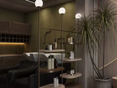 Beauty Salon Interior Scene 3d Model 3D model