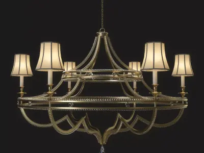 Chandelier005 chandelier with five lamps 3D model
