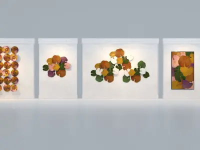 LOTUS LEAF WALL ART COLLECTION 3D model