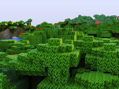 Minecraft Lakey - Forest Landscape 3D model