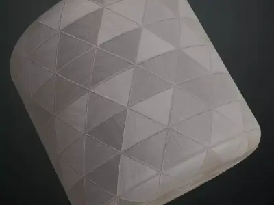 Geometric Triangular Wood Mosaic PBR Texture