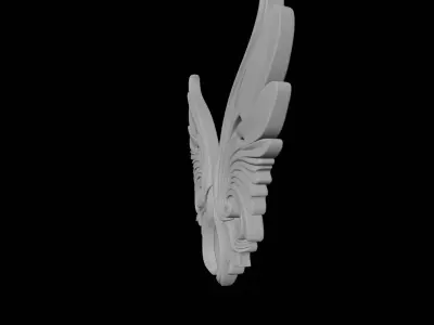 Decorative Wings Architectural Ornament 3D print model
