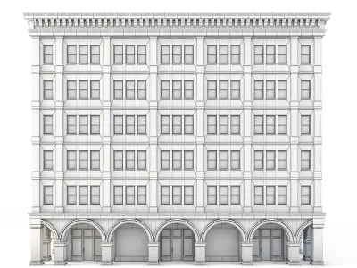 Tenement Building Low-poly 3D model