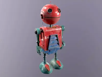 Sci-Fi Robot Low-poly 3D model