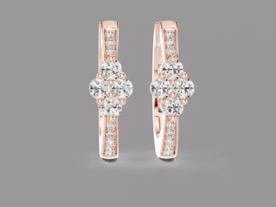 Diamond Earrings  3D print model