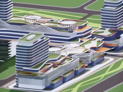 Modern City Block -A11 3D model
