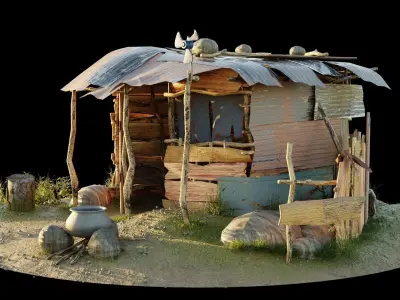 WOOD HOUSE  3D model