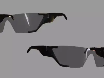 Futuristic Sunglasses Low-poly 3D model