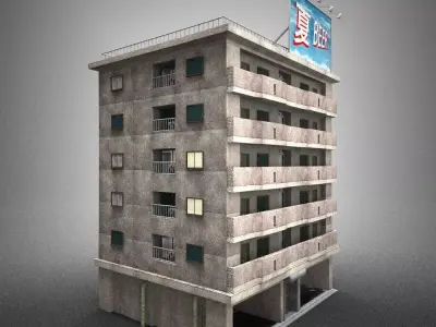 Japan building 16 model in Lightwave 3D 3D model