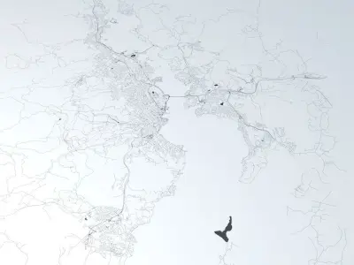 Hobart Road Network and Streets 3D model