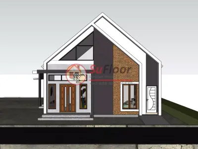 House 9x18m code 604 - Sketchup 3D model 3D model 3D model