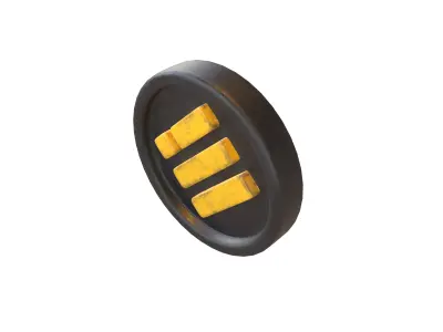 Cartoon Binance USD Coin v1 006 Low-poly 3D model