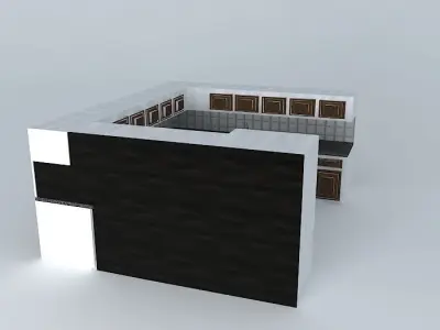 Kitchen cabinets interior design Free 3D model