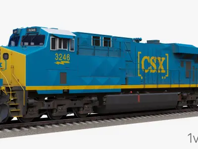  Train GE ES44AC Locomotive and Coal Gondola CSX Transportation 