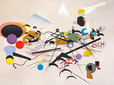 Composition VIII by Wassily Kandinsky Low-poly 3D model