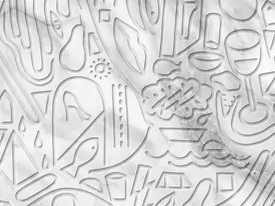 Modern Abstract Bas Relief Wall Mural Texture Pack Texture