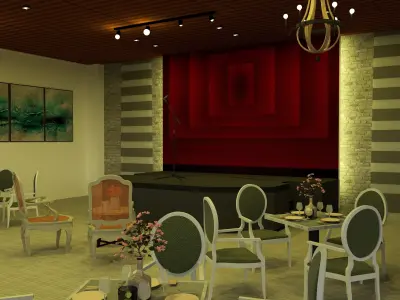 MEDITERRANEAN THEMED RESTAURANT Low-poly 3D model