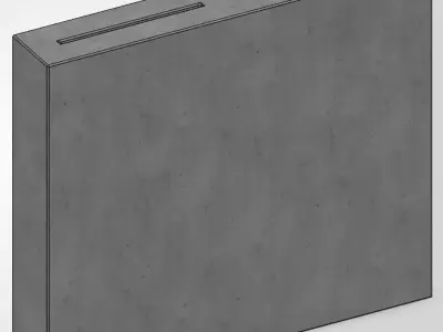 CMU Component Library Circa 1970 N II Double Corner Units 3D model