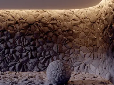 Field Stone 05 - PBR - 4K - PNG - Seamless Texture