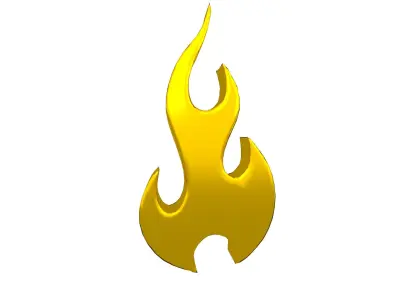 Fire Symbol v9 012 Low-poly 3D model